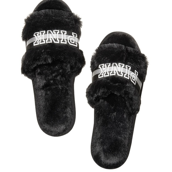 victoria secret pink open toe slippers